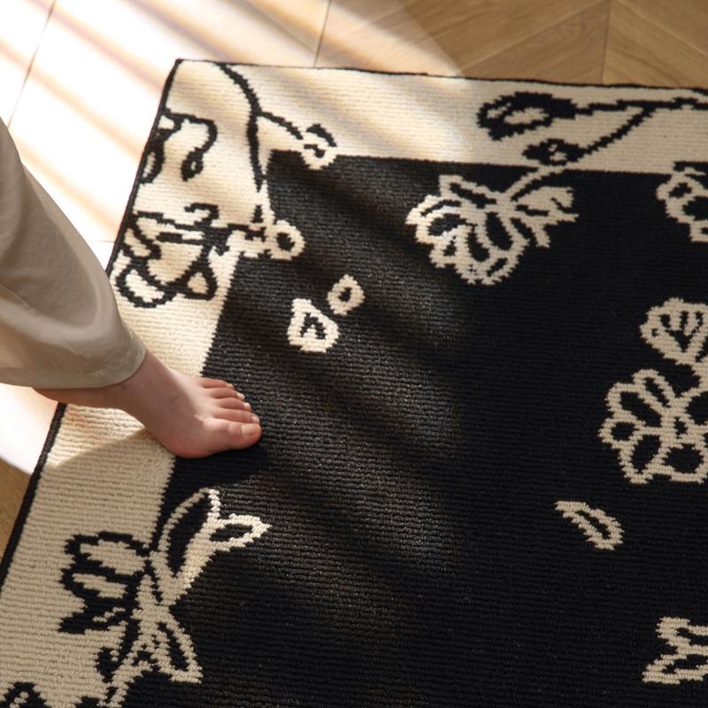New Entry Door Mat Household Light Luxury Door Dust Mat Polypropylene Loop Woven Carpet Bedroom Bed Blanket