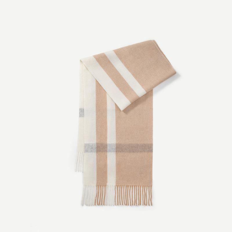 High quality plaid 100% wool scarf, female Korean atmosphere scarf, versatile simple fringed shawl
