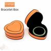 Solid-color Surface Jewelry Box Heart-shaped PU Leather Box Gift Packaging Box  Holiday Presents
