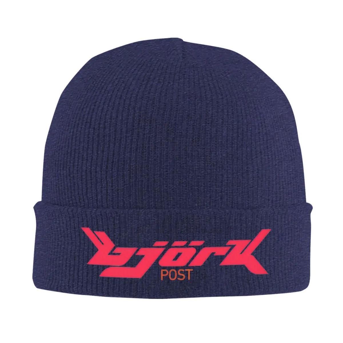 

Bjork Bonnet Hats Post Knitted Hat Female Male Hip Hop Elastic Beanie Hats Spring Gym Graphic Cap