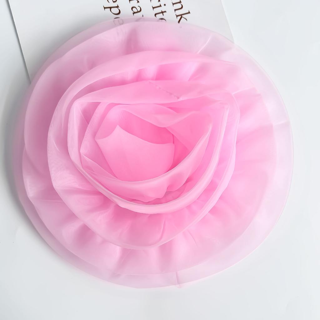 Color Organza Three-Dimensional Flower Corsage Decorative Cloth Sticker Handmade Diy Jewelry Accessories Simulated Flower Clothing Accessories