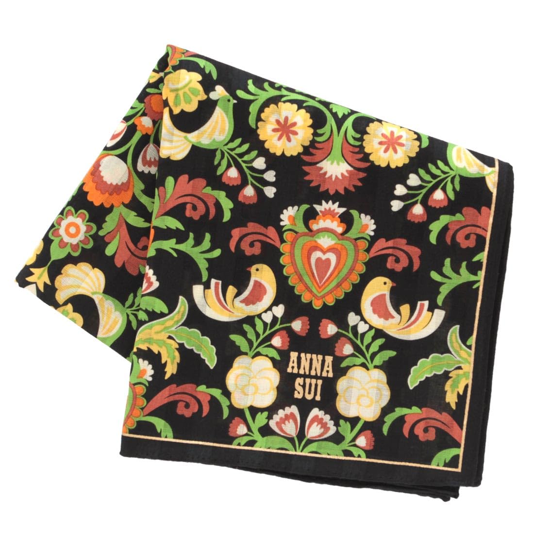 

ANNA SUI Printed Handkerchief with Arabesque Pattern (Yellow) [100% Cotton] Women s, Approx. 50cm, 109024-0005-03