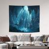 Underwater Fantasy Shark Canvas Wall Art Polyester Fiber Ocean Scene Decoration Living Room Bedroom Office Decorative Tapestry