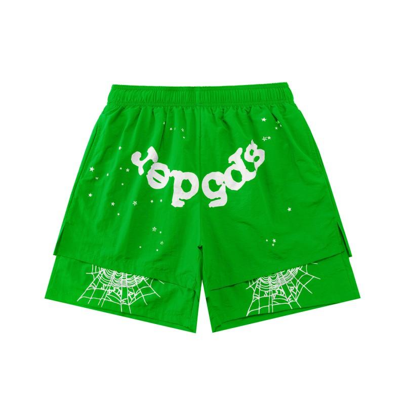 Mens Cotton Short Pants With Embroidered Loose Fit Casual Shorts Outdoor Wear