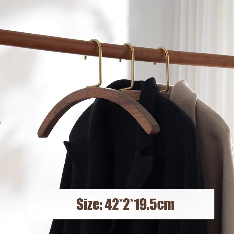 

Вешалка из натурального дерева для пальто, утолщенная, расширенная, деревянные вешалки для одежды, дисплей для магазина одежды, подвесная стойка, органайзер для хранения в гардеробе 1pc