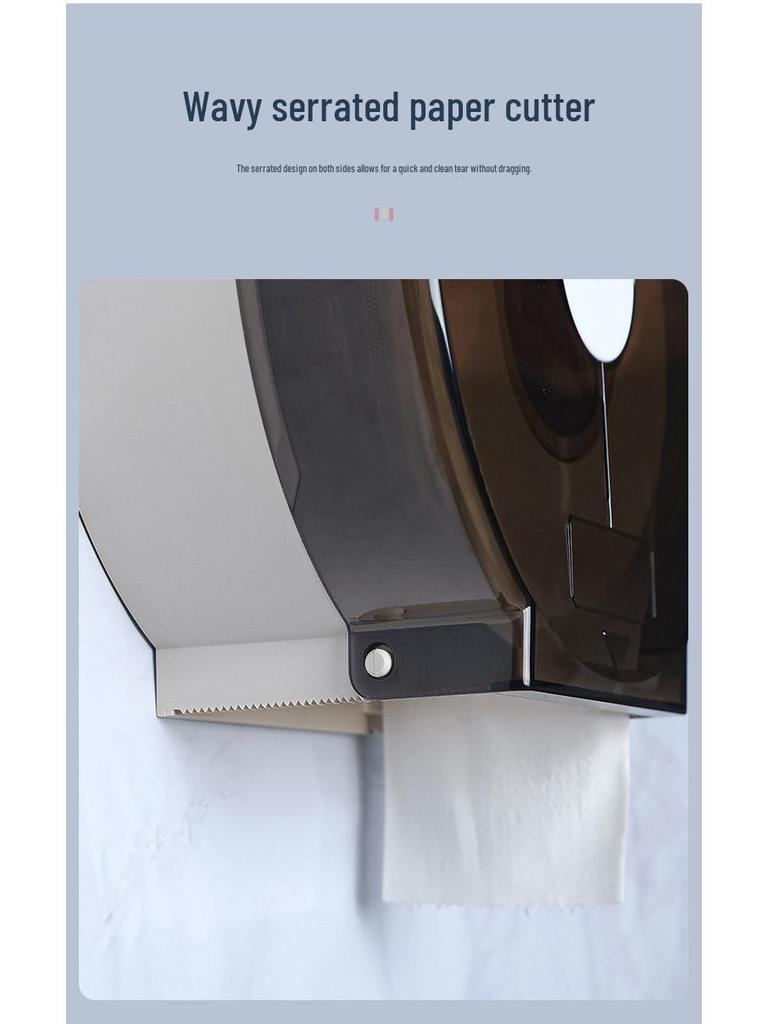 Waterproof Large Roll Toilet Paper Holder for Hotel or Guesthouse Bathrooms
