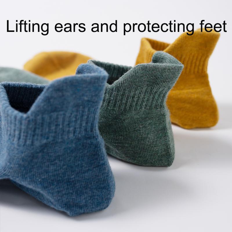 5Pairs High Quality Men Combed Cotton Socks Short Breathable Odor proof and antibacterial for Male sock New size EU38-45