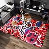 [Ladybug Printed Carpet] Durable Home and Office Area Rug, Kitchen Farmhouse Decorative Floor Mat
