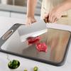 Dual-Sided Titanium & Stainless Steel Cutting Board with Wheat Straw 304
