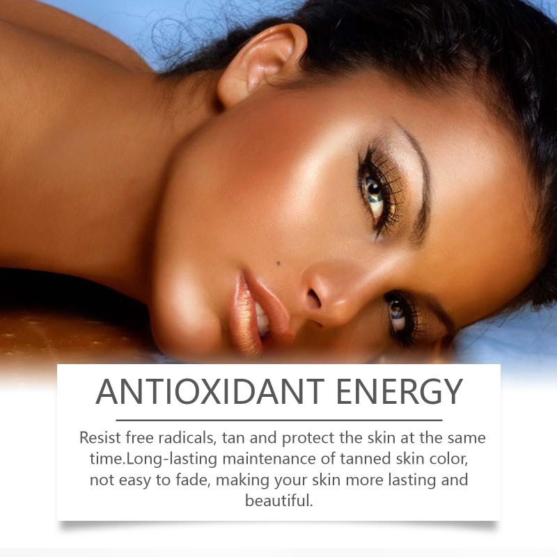 Self Tanning Drops Bronzing Fake Tan Serum Indoor Sunbeds Dark Tanning Accelerator Sunburn Skin Repair Sunless Tanner Drops 30Ml
