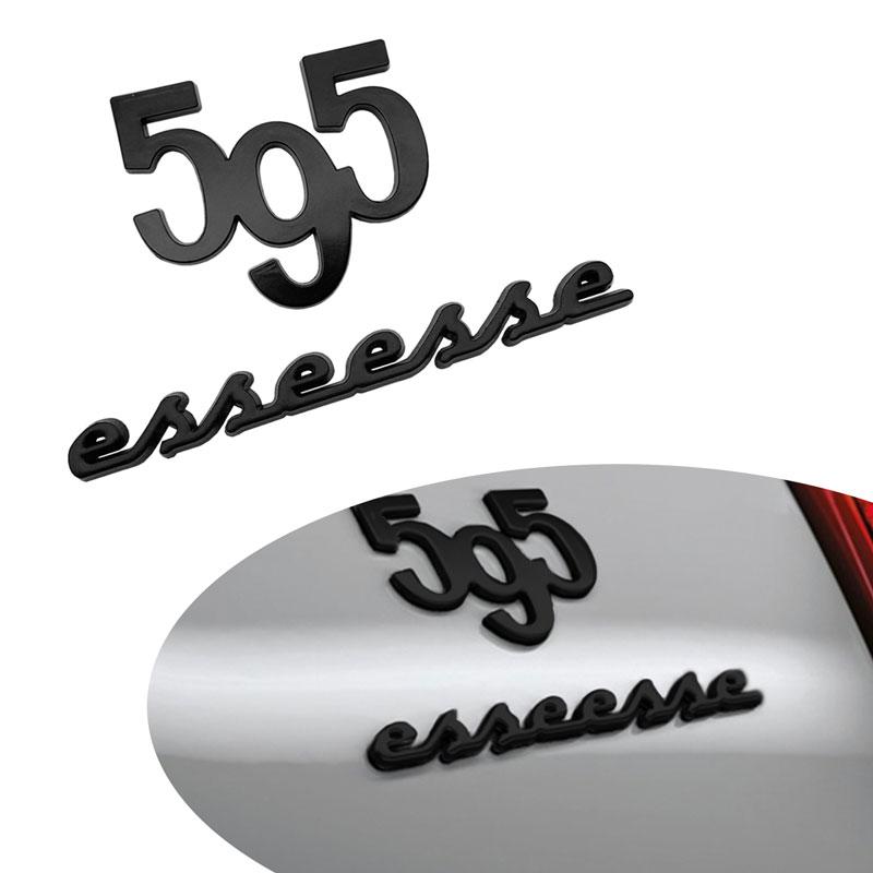 Auto Accessories 3D Metal 595 Esseesse Emblem Car Sticker Badge Body Side Fender Tail Car Trunk Decor Car Styling