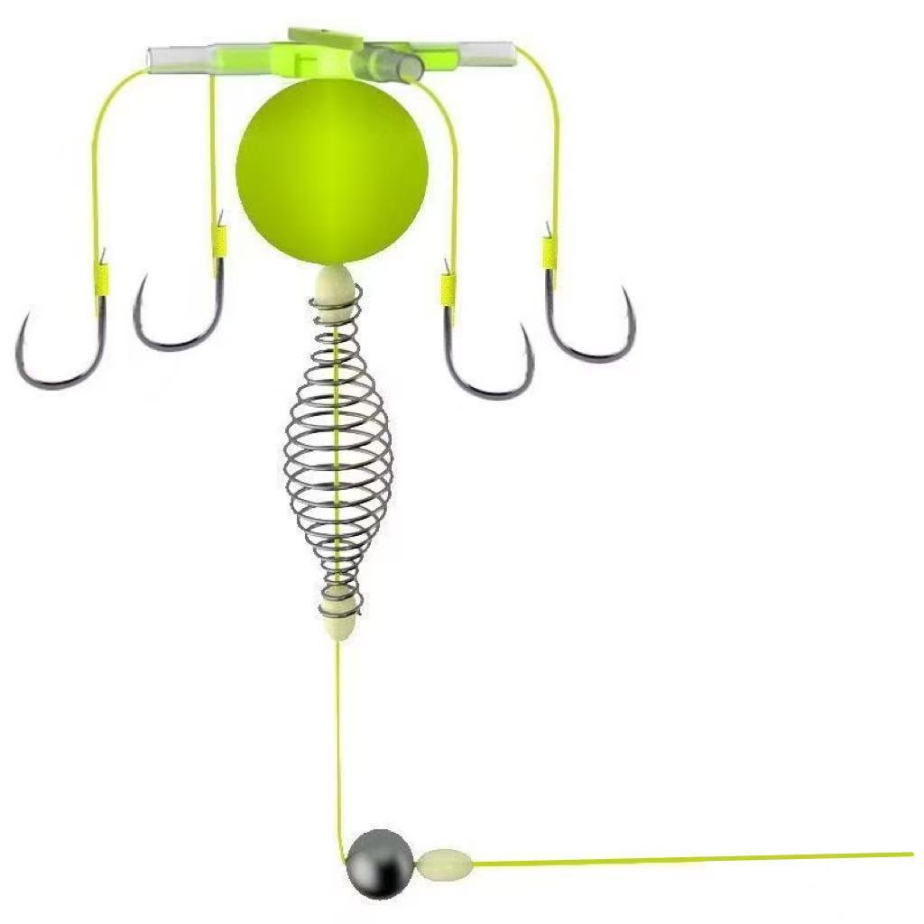 

String Hook Fishing Bait Cage Four Hook Carbon Steel Line Group Feeder Sinker Float Sharp Fishing Spring Bait Cage Sea Tools 9 белый