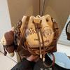Women's Bag New Commuter Fashion Popular Simple Casual Messenger Versatile Twist Portable Bucket Bag