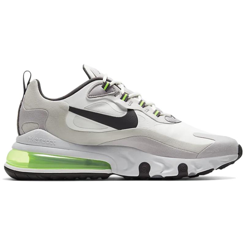Nike Air Max 270 React 'White Grey Electric Green' Sneakers Casual Shoes CI3866-100
