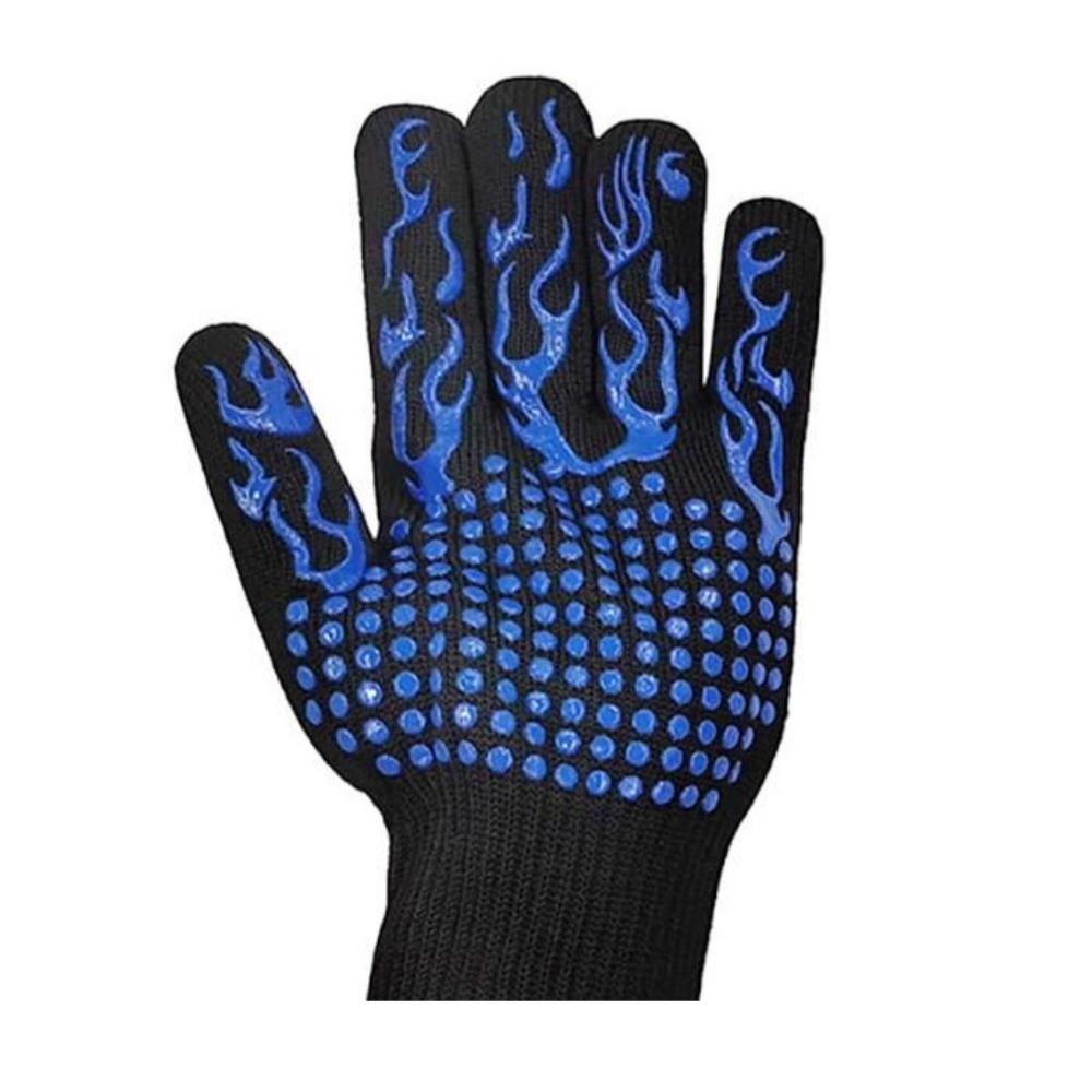 

1pc Flame Retardant Non-slip BBQ Fire Glove Microwave Oven Gloves Oven Mitts Fireproof 300-500 Centigrade Extreme Heat Resistant