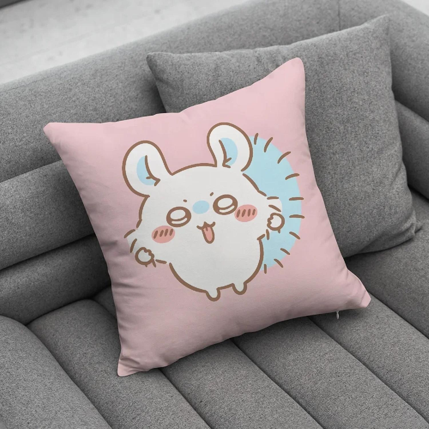 

C-ChiikawaES-S Momonga Pillow Case Soft Cushion Cases for Farmhouse Sofa Decor Home Decorations and Protectorz,(5) 66x66cm