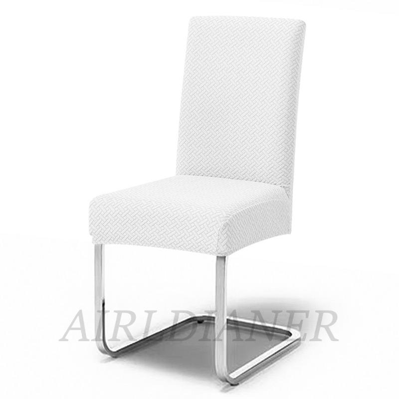 Thick Jacquard Chair Covers T-shaped Pattern Chair Seat Case Elastic Dining Chair Protector Office Restaurant Universal Size