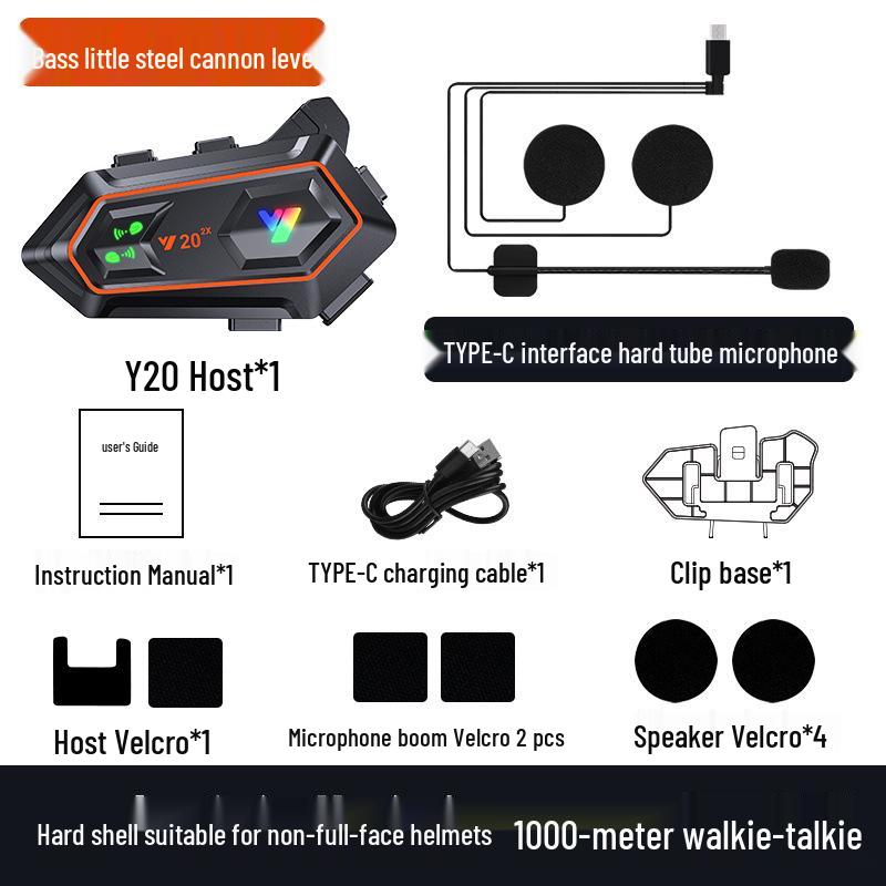 Y20-2X Motosiklet Kaskı Bluetooth İnterkom Kulaklığı