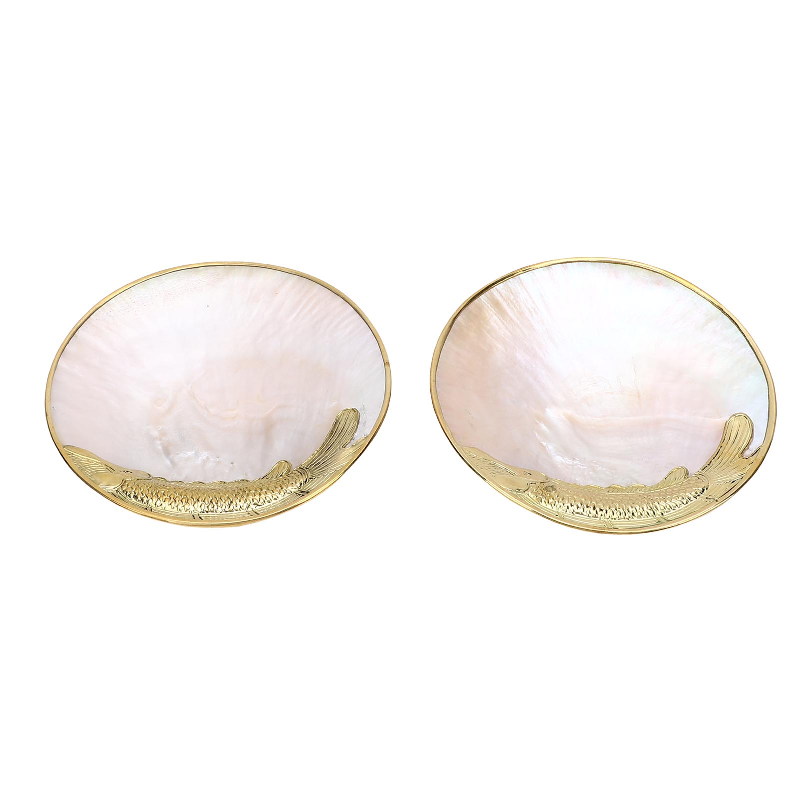 2 шт. Поднос-ракушка Ракушка Золотой ободок Блюдо для украшений Декоративный поднос Ракушка Подставка для колец