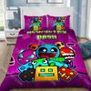 Fashion Hip Hop Angry Geometry Dash Bedding Set Single Twin Full Queen King Size Bed Set Kids Bedroom Duvetcover Sets Bed Sheet