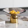 Creative Deluxe Round Stainless Steel Fruit Tray, Candy Tray, High Legged Metal Tray, Tableware, Organizer, Kitchen Table Decora