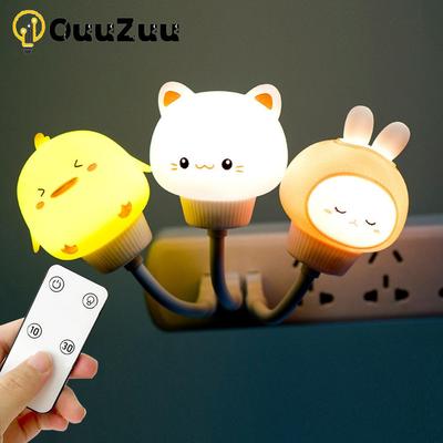 LED USB Nachtlicht Niedliche Cartoon Nachtlampe Bär Fernbedienung für Baby Kind Schlafzimmer Dekor Nachttischlampe Weihnachtsgeschenk