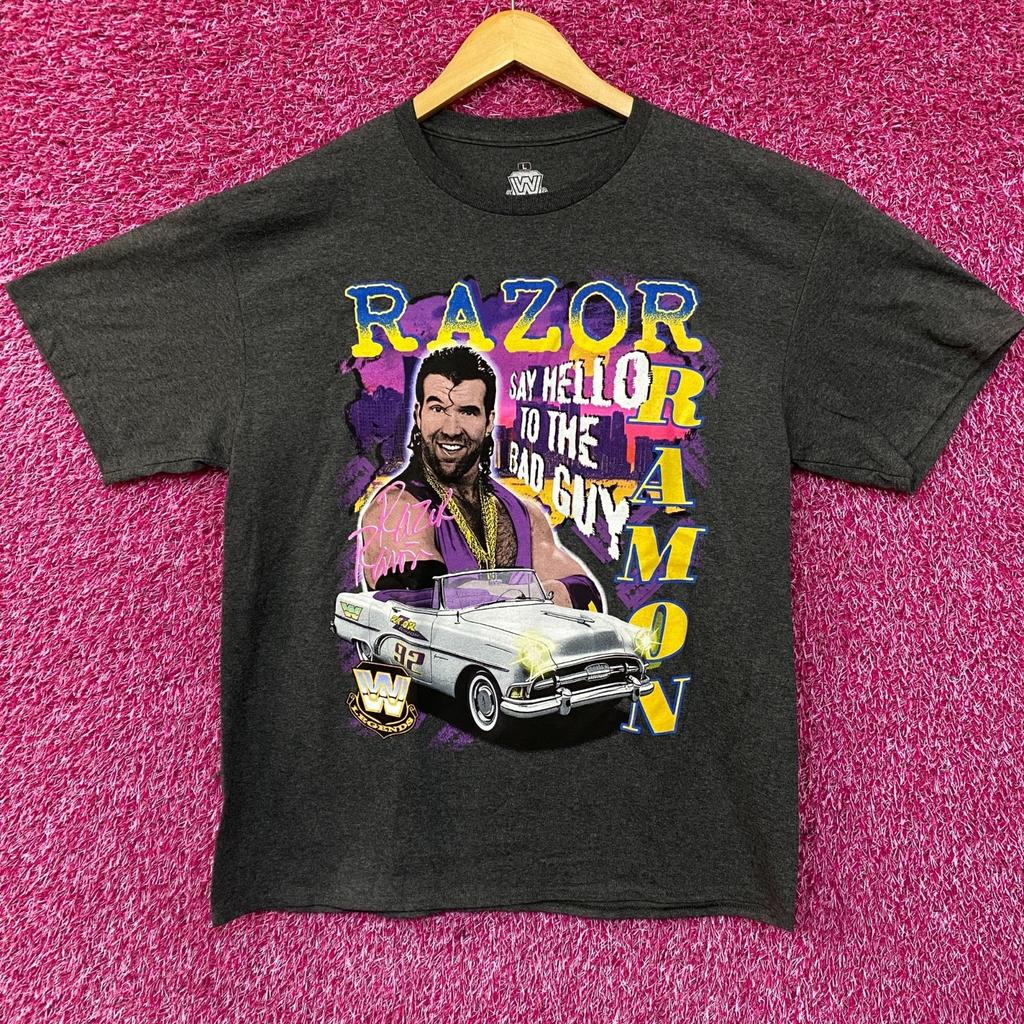 WWE Razor Ramon Say Hello To The Bad Guy 100% Cotton T-shirt Mens Tees Top