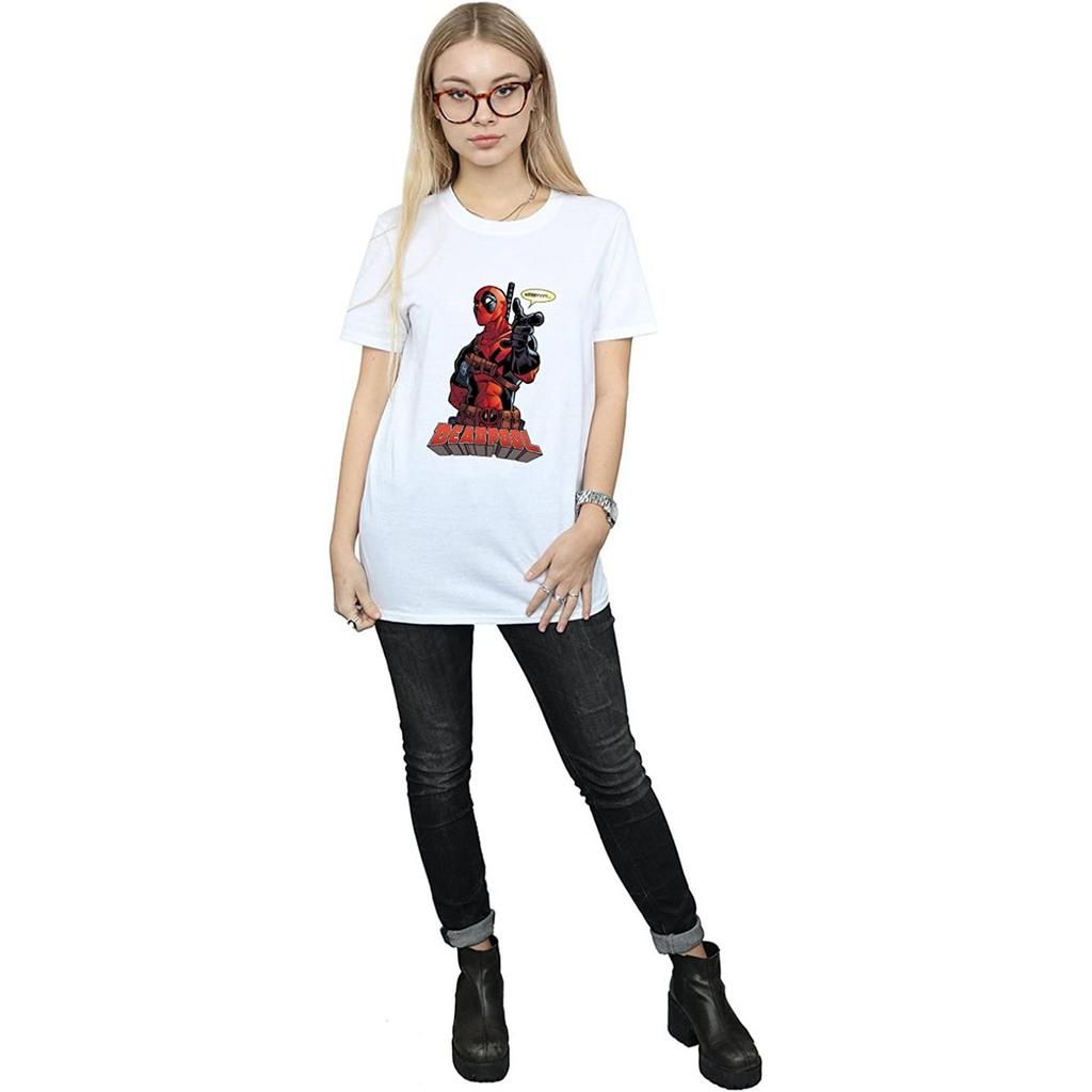Deadpool Womens/Ladies Hey You Cotton Boyfriend T-Shirt