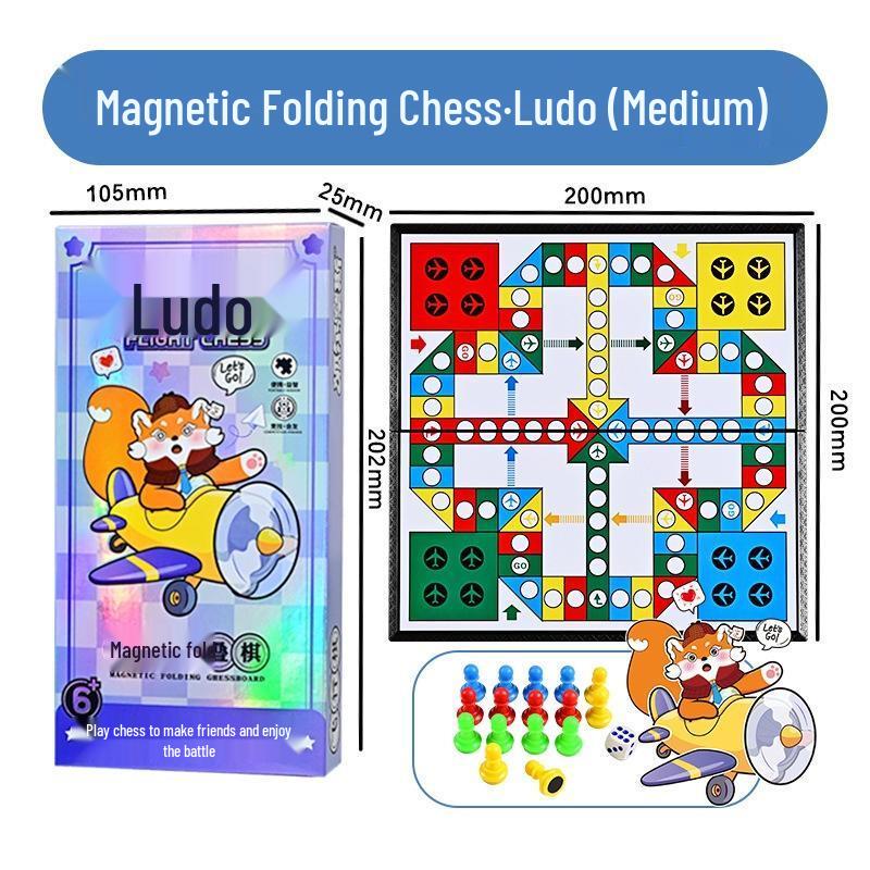 JINGRUIXIANG Magnetic Folding 3-in-1 Board Game Set