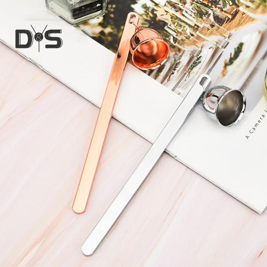 Klokkelysslukker med langt håndtak i polert rustfritt stål Telys stearinlys Veke Flamme Snuffer Sette ut stearinstopper Stearintilbehør