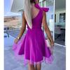 Women Summer Mesh Dresses Single Shoulder Mini Dress Ladies Party Vestidos