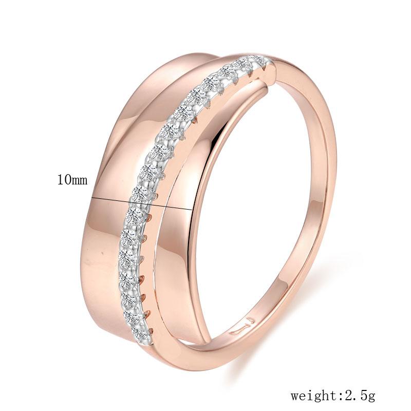 585 Rose Gold Patterned Ring For Women Fashion Jewelry