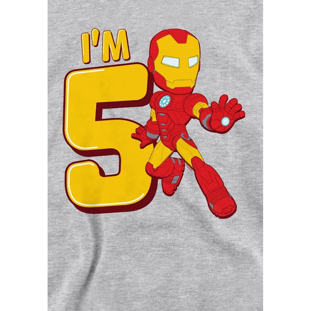Marvel Childrens/Kids Iron Man Cute 5th Birthday Hoodie