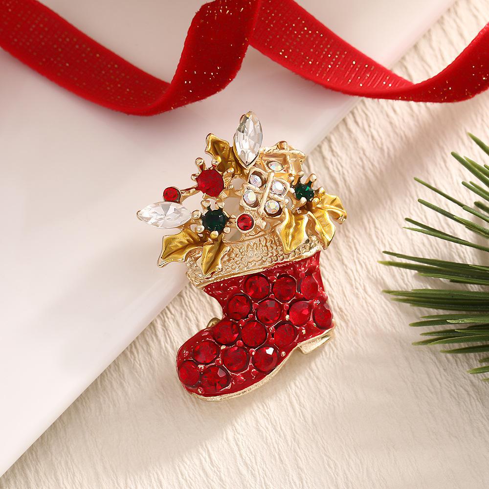 

Мила різдвяна брошка-підвіска: Значок для модних прикрас та одягу, простий дизайн BR0038