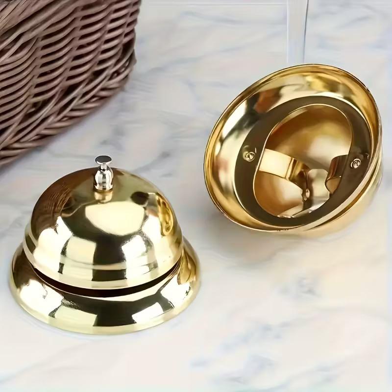 Vintage Metal Service Bell Counter Desk Bell For Restaurant, El, Game Show, Coffee Shop Multifunctional Portable Hand Bell