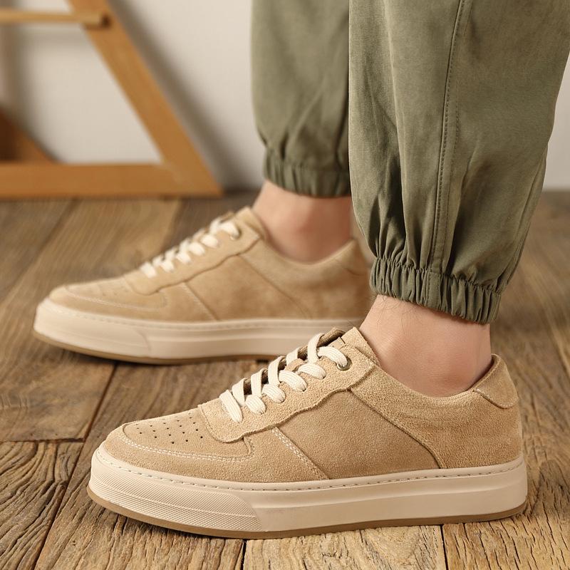 

2025 new design sense Internet celebrity trendy brand explosion thick-soled cow anti-velvet niche versatile casual board shoes men s shoes 38