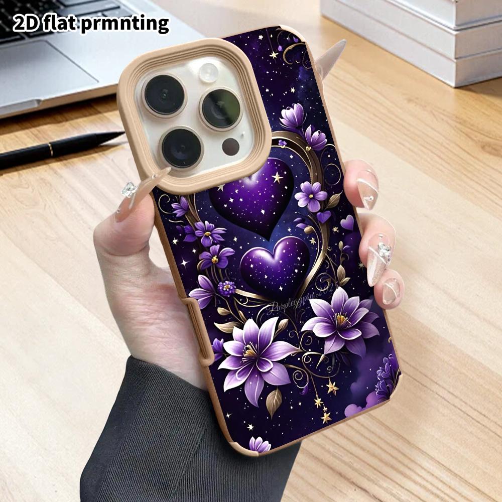 Phone Case: 2D Flat Lambskin Suitable for iPhone 18, 17, 16, 15, 14, 13Pro Protective Cases, Sparkling Butterfly, Christmas and Halloween Gifts ...