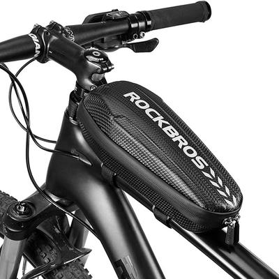 Hard, Waterproof Frame-mounted Bicycle Bag 11L, Black
