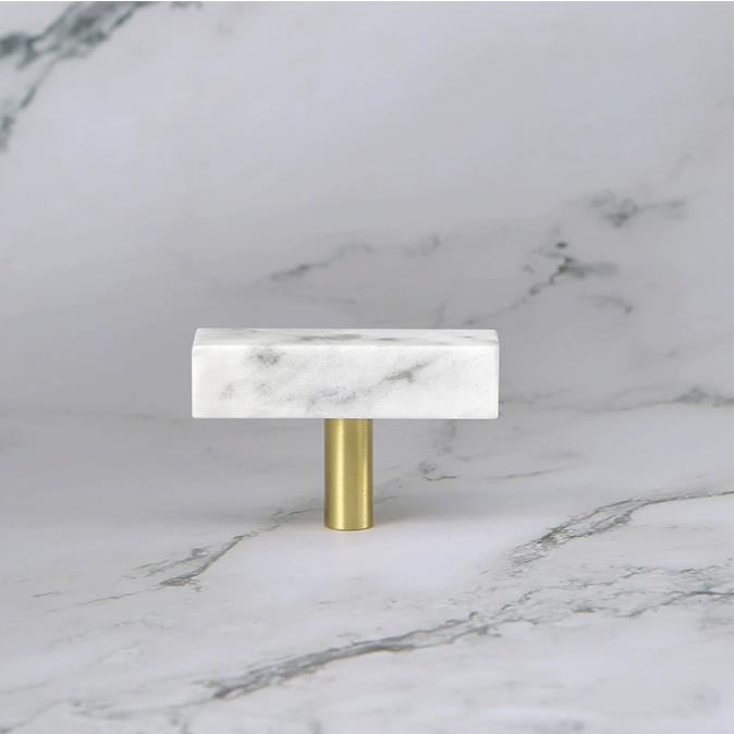 Brass Crystal Marble Handle European Light Luxury Diamond Light Ball Drawer Cabinet Wardrobe Door Handle