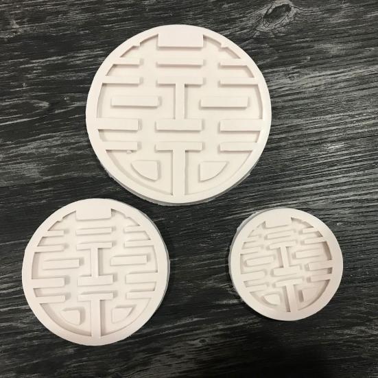 Double Happiness Word Cake Mold Chinese Style DIY Handmade Silicone Cake Mold Wedding Decor Baking Tools