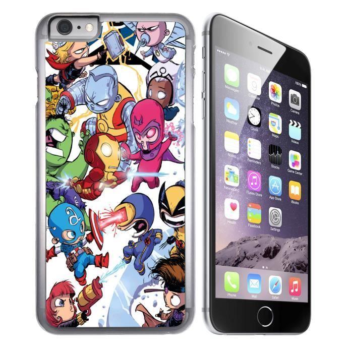 Coque iPhone 7 PLUS Cute Marvel Heroes