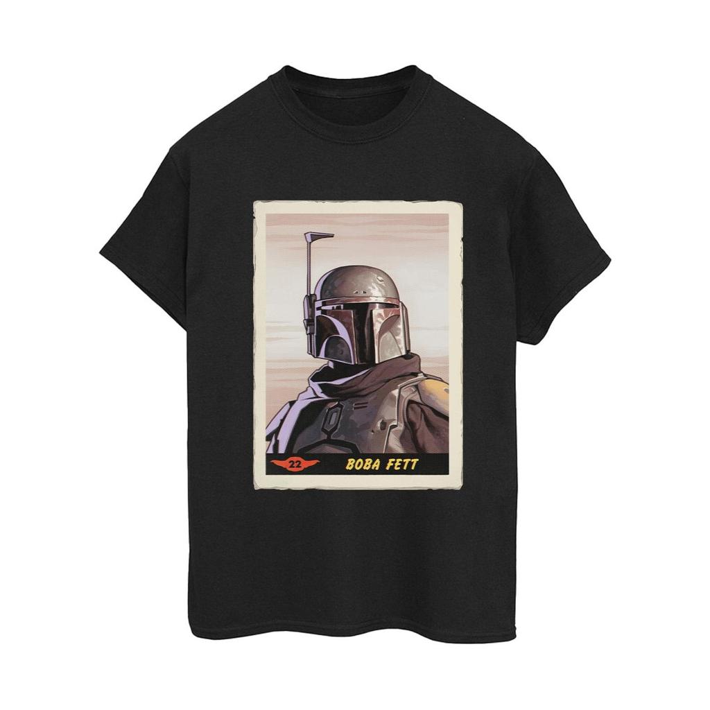 STAR WARS Womens/Ladies The Mandalorian Boba Fett Cotton Boyfriend T-Shirt