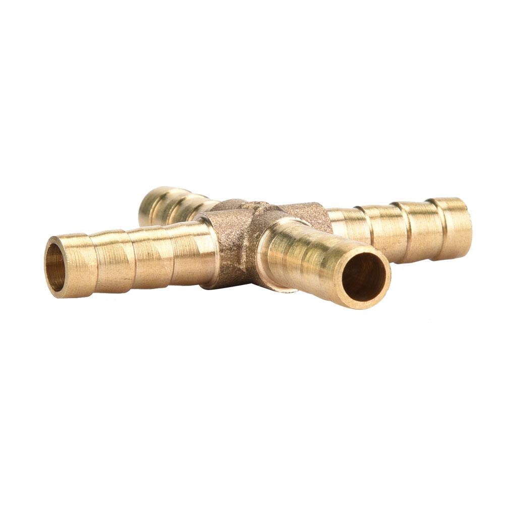 5ks mosazné 4cestné spojky hadic zahnutý konektor voda olej plyn palivo 6Celsia8Celsia10Celsia12mm