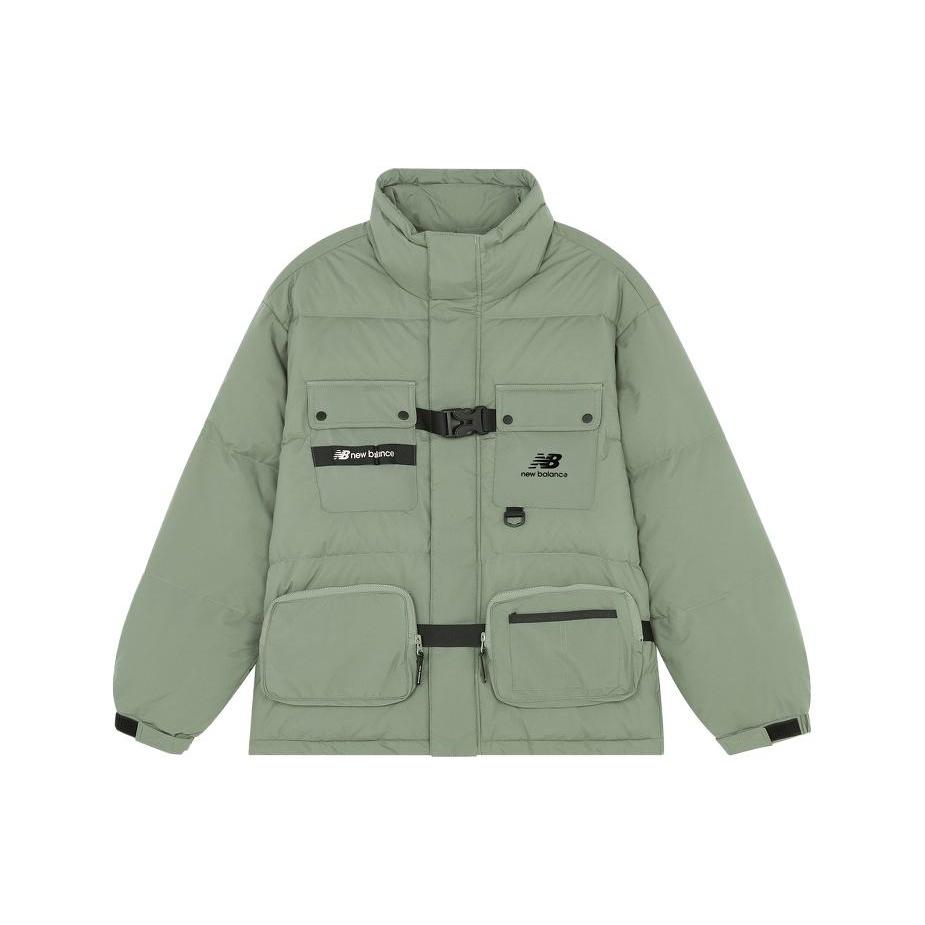 New Balance Logo Down Jacket Asia Sizing Green Black Men s AMJ14328-OLG L
