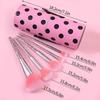 REGENBOOG - Set of 5: Makeup Brush + Polka Dot Case