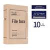 10cm Thick Extra Large Kraft Paper A4 File Box - Acid-Free Document Organizer