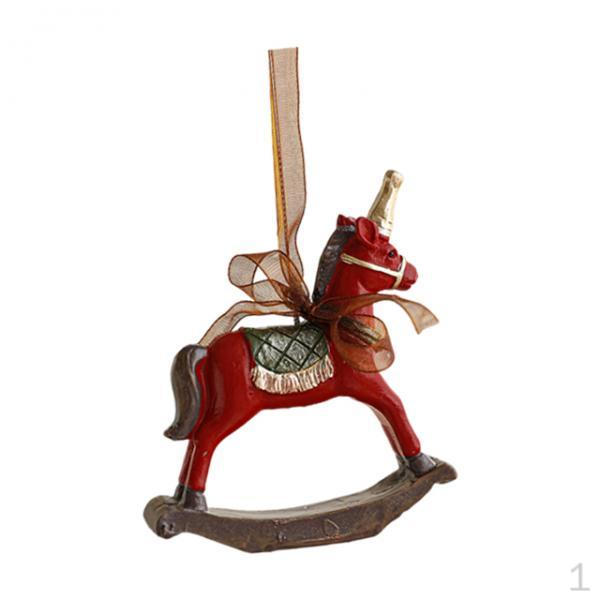 

Resin Christmas Ornament Tree Decoration Cafe with String Festivals Creative Xmas Decor красный