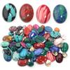 10pcs Synthetic Turquoise Cabochon Beads Oval Flat Back Cabochon Loose Beads For DIY Jewelry Making Pendants Ring Accessories