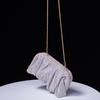 Shiny  Pleated Clutch Evening Bag for Women Chains Dumpling Bags New Folds Crystal Bags Bag