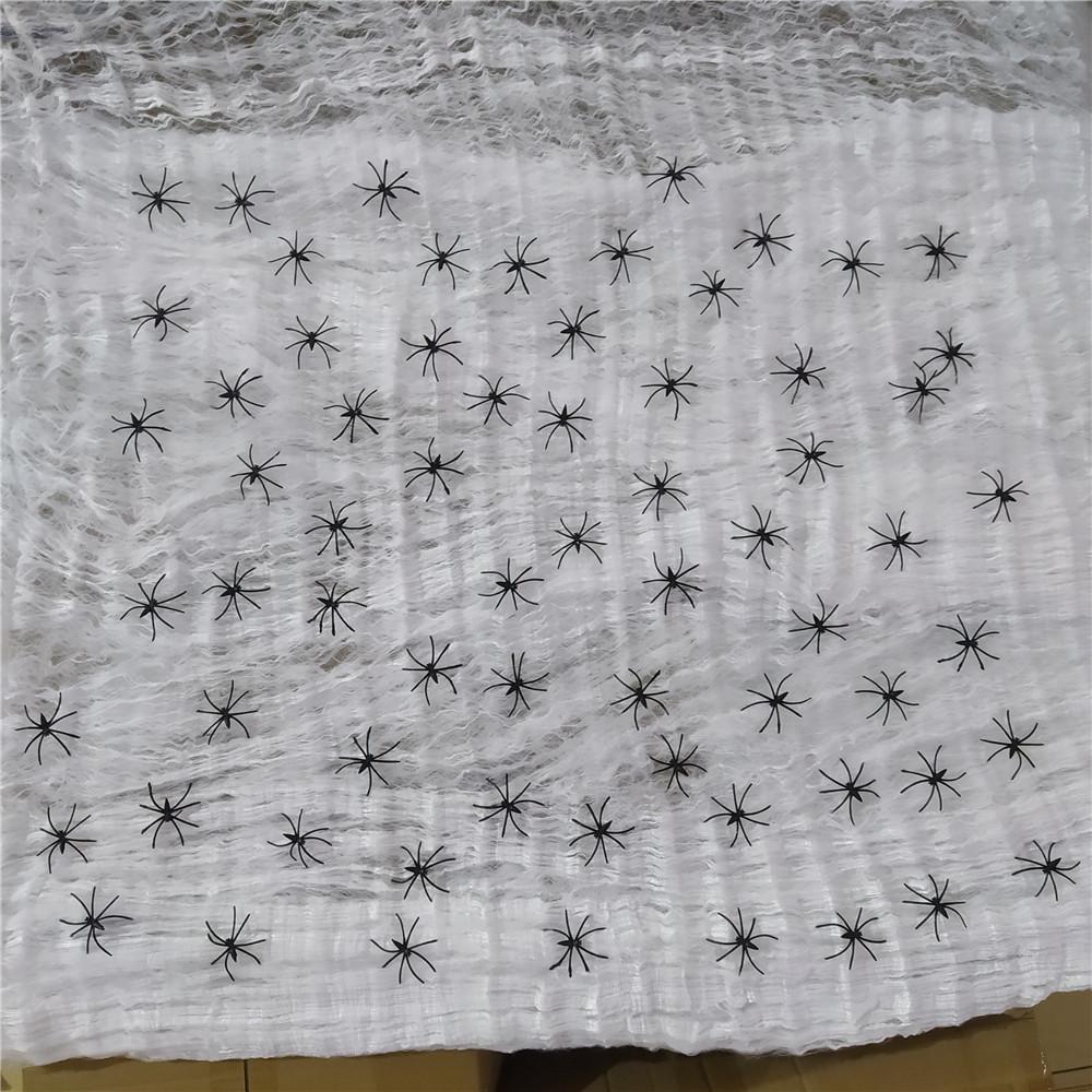 

Супер настоящая паутина, искусственный паук на Хэллоуин, искусственная террористическая вечеринка, декорации, реквизит для дома террориста, побег из секретной комнаты 20g-2Spider белый